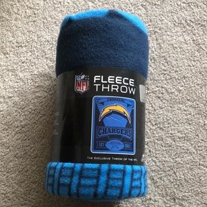 LA Chargers fleece throw